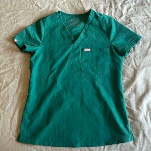 Figs Green Scrub Top XS